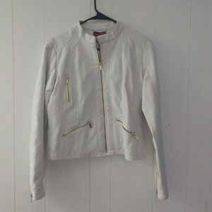 White leather jacket